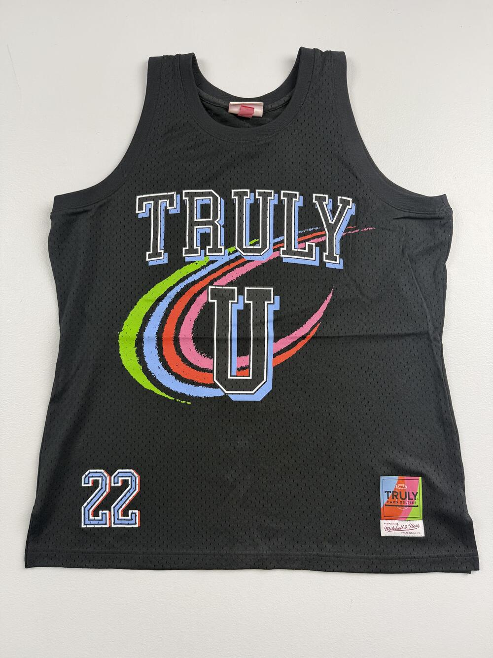 Mitchell & Ness Jersey Mens Large Black Truly Hard Seltzer 22 Tank Basketball